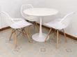 Round White Dining Set - 2