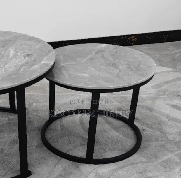 Elegant Grey Marble 2-Piece Coffee Table Set - 1