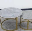 Seti ya Meza za Kahawa 2pcs Grey - 2