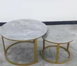 Seti ya Meza za Kahawa 2pcs Grey - 3