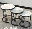 Seti ya Meza za Kahawa za Marumaru Nyeusi 2-Piece - 2