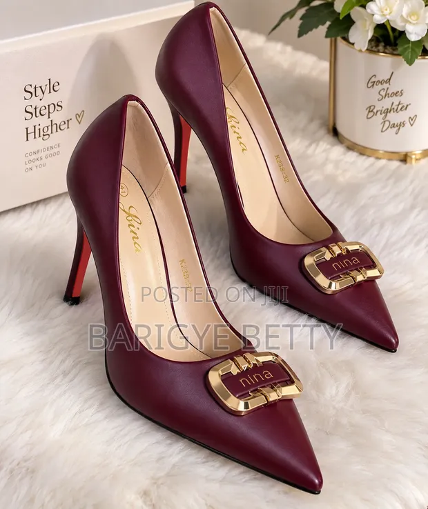 Elegant Burgundy Heels - 1