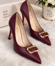 Elegant Burgundy Heels - 1