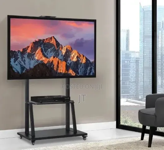 Mobile TV Trolley Stand with Wall Mount - 1