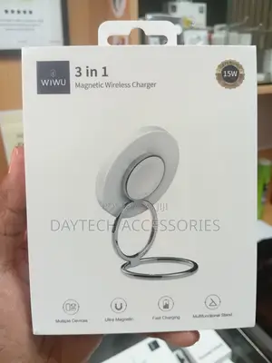 WiWU Wi-W027 3-in-1 Magnetic Wireless Charger 15W