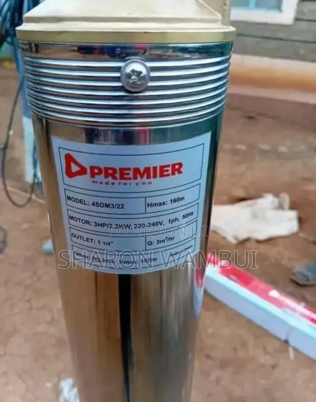 Premier 3HP Submersible Water Pump (160m Head) - 1