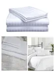 6x7 White Striped Duvet Cover Set - Premium - 1