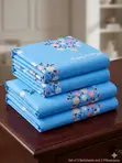 Beautiful Floral Cotton Bedsheet Set - 4pcs - 2