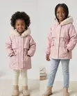 Koti la Parka la Majira ya Baridi la Wasichana lenye Manyoya bandia - 2