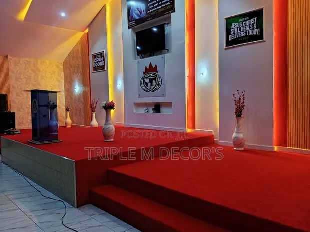 Heavy Duty 4mm Delta Red Carpet for Church Altar - 1