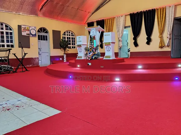 Stain Resistant 4mm Delta Red Church Altar Carpet - 1
