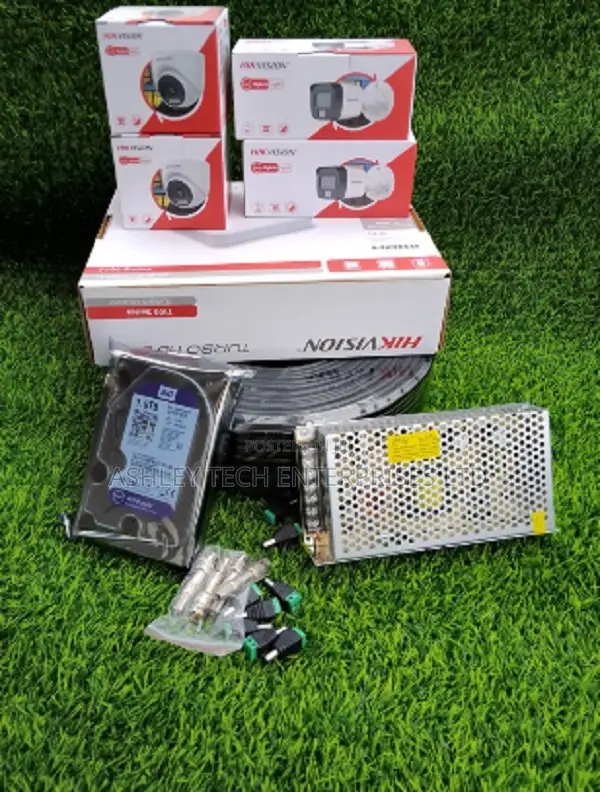 Hikvision 4 Channel 1080P CCTV Camera Package - 1