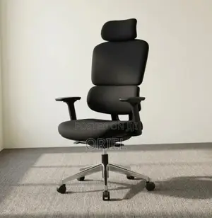 Ergonomic High-Back Office Chair - Black