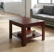 Meza ya Kahawa ya Mbao ya Mahogany ya Mraba ya Mtendaji - 2