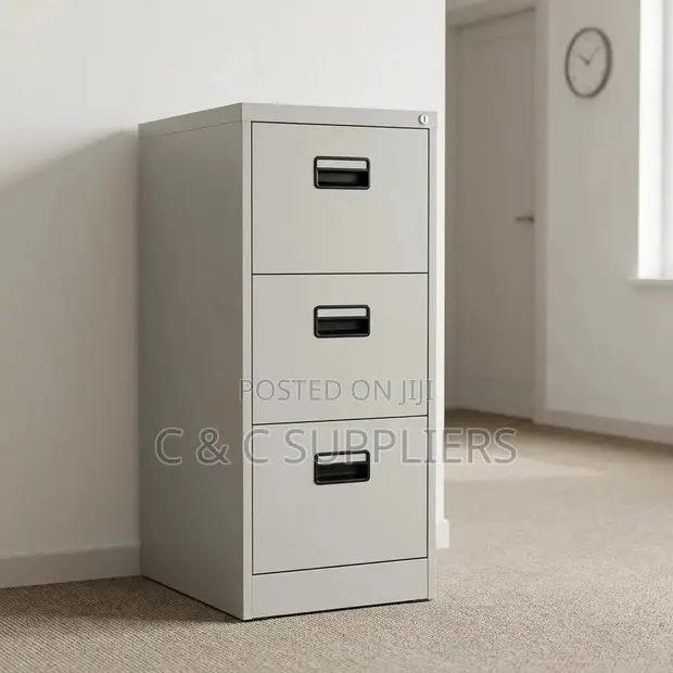 3-Drawer Home Office Cabinet - White - 1