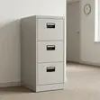 3-Drawer Home Office Cabinet - White - 1