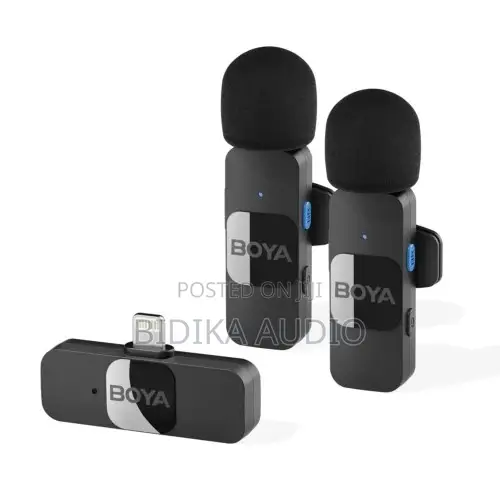 Boya BY-V2 Dual Wireless Lavalier Microphone for iOS - 1