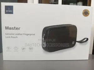 WiWU Master Pouch ya Ngozi Halisi na Fingerprint Lock kwa Safari