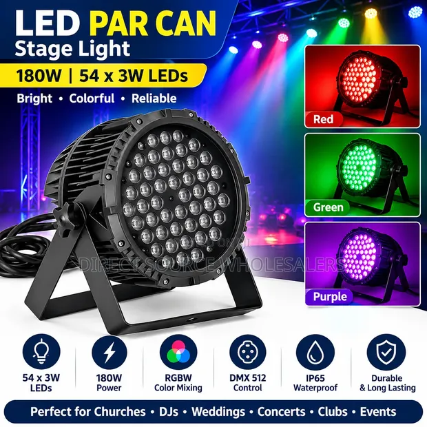 180W RGBW LED Par Stage Light DMX512 - 1