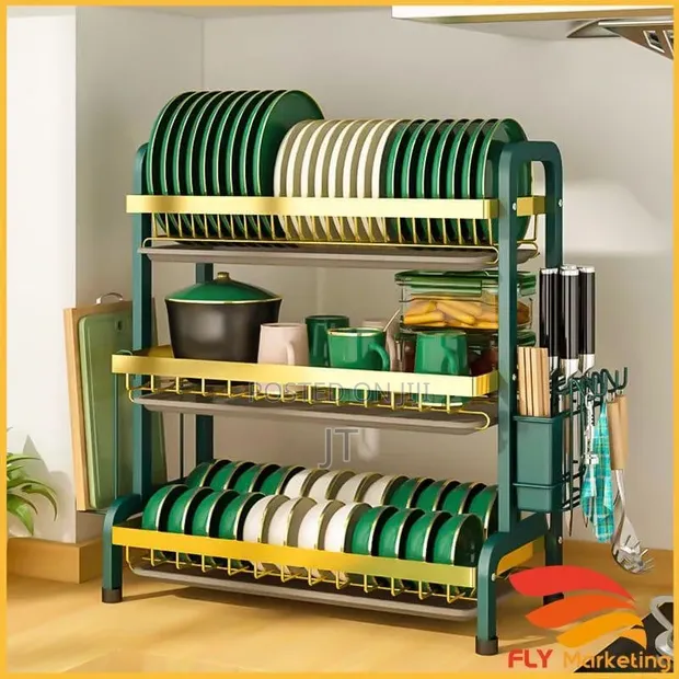 3-Layer Dish Rack - Greengold - 1