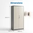 2-Door Gray Metal File Cabinet - 1