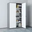 2-Door Gray Metal File Cabinet - 2