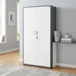 2-Door Gray Metal File Cabinet - 3