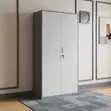 2-Door Gray Metal File Cabinet - 4