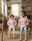 Girls' Waist Cinched Padded Parka Coats (2-5 Yrs) - 2