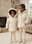 Girls' Waist Cinched Padded Parka Coats (2-5 Yrs) - 3