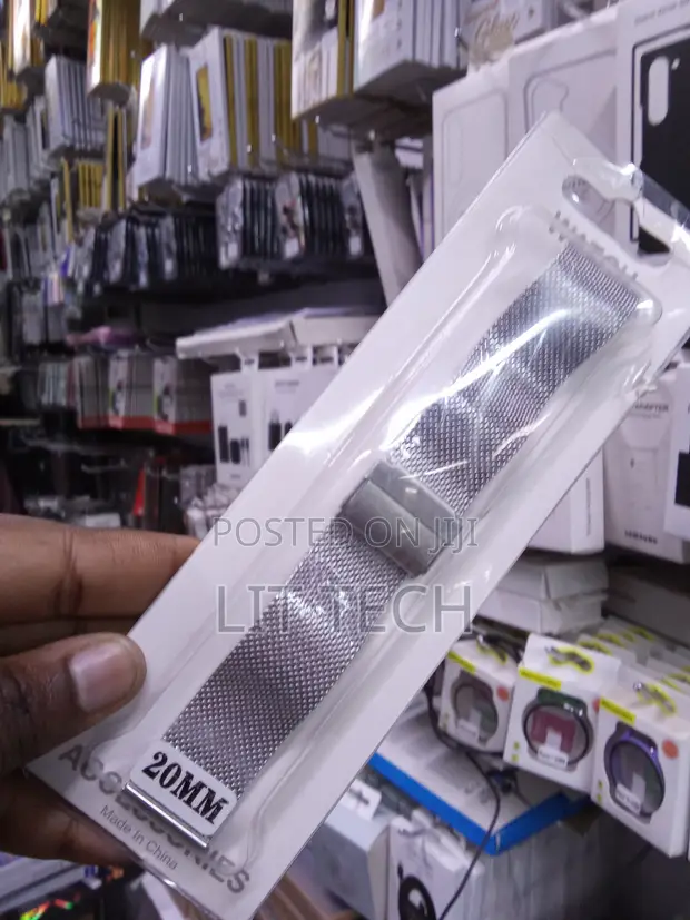20mm Stainless Steel Mesh Watch Strap - Silver - 1
