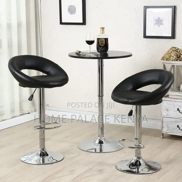 Upholstered Leather Bar Stool for Kitchen & Restaurant - 1
