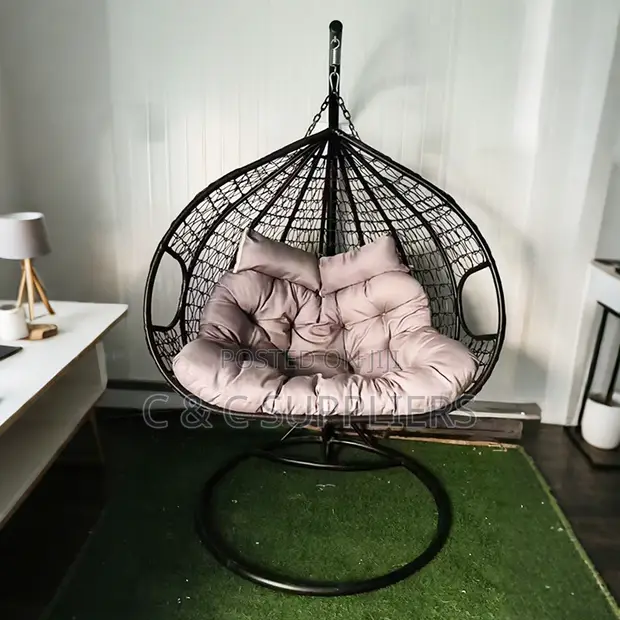 Garden Swing Chair - Brown Stainless Steel - 1