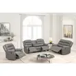 Luxury 7 Seater Recliner Sofa Set - Kijivu Kitambaa - 1