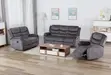 Luxury 7 Seater Recliner Sofa Set - Kijivu Kitambaa - 2