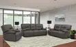 Luxury 7 Seater Recliner Sofa Set - Kijivu Kitambaa - 3
