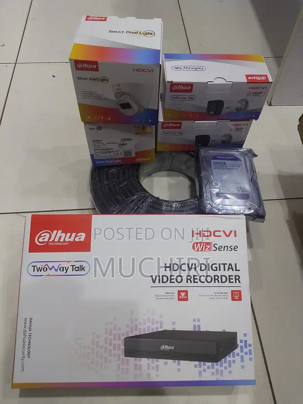Dahua Smart Dual 4 Channel CCTV Camera System with Audio - 1