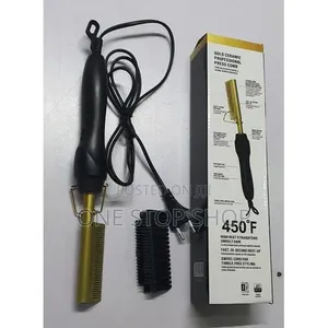 Ceramic Electric Hot Press Comb for Hair Wigs