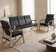 Sofa ya Mapokezi ya Ngozi ya Viti 5 - 5
