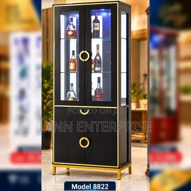 Tall Showcase Bar Cabinet - Model 8822 - 1