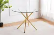 Modern 4 Seater Glass Round Dining Table - 3