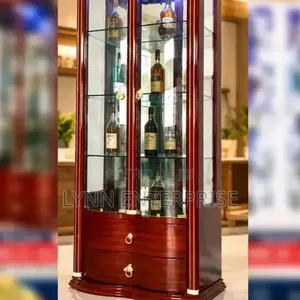 Wooden Display Cabinet Model 2001 with 4 Glass Shelves