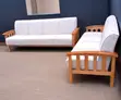 Sofa ya Ofisi ya 5-Seater Fremu ya Mahogany - Nyeusi - 4