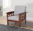 Sofa ya Ofisi ya 5-Seater Fremu ya Mahogany - Nyeusi - 5