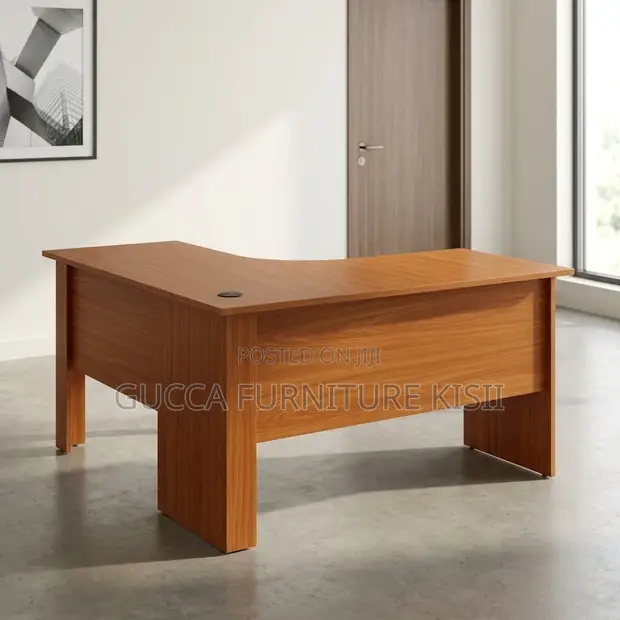 1.2M Curved 3-Drawer Office Desk - 1