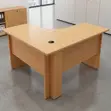 1.2M Curved 3-Drawer Office Desk - 2