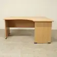 1.2M Curved 3-Drawer Office Desk - 4