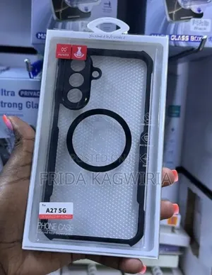 Xundd Cover Nyeusi ya Samsung Galaxy A27 5G (Ya Uwazi na Vipande Vyeusi)
