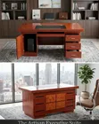 Boss Office Executive Mahogany Desk #1-4 - 1