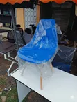 Eames Style Dining Chair - Red/Blue - 1